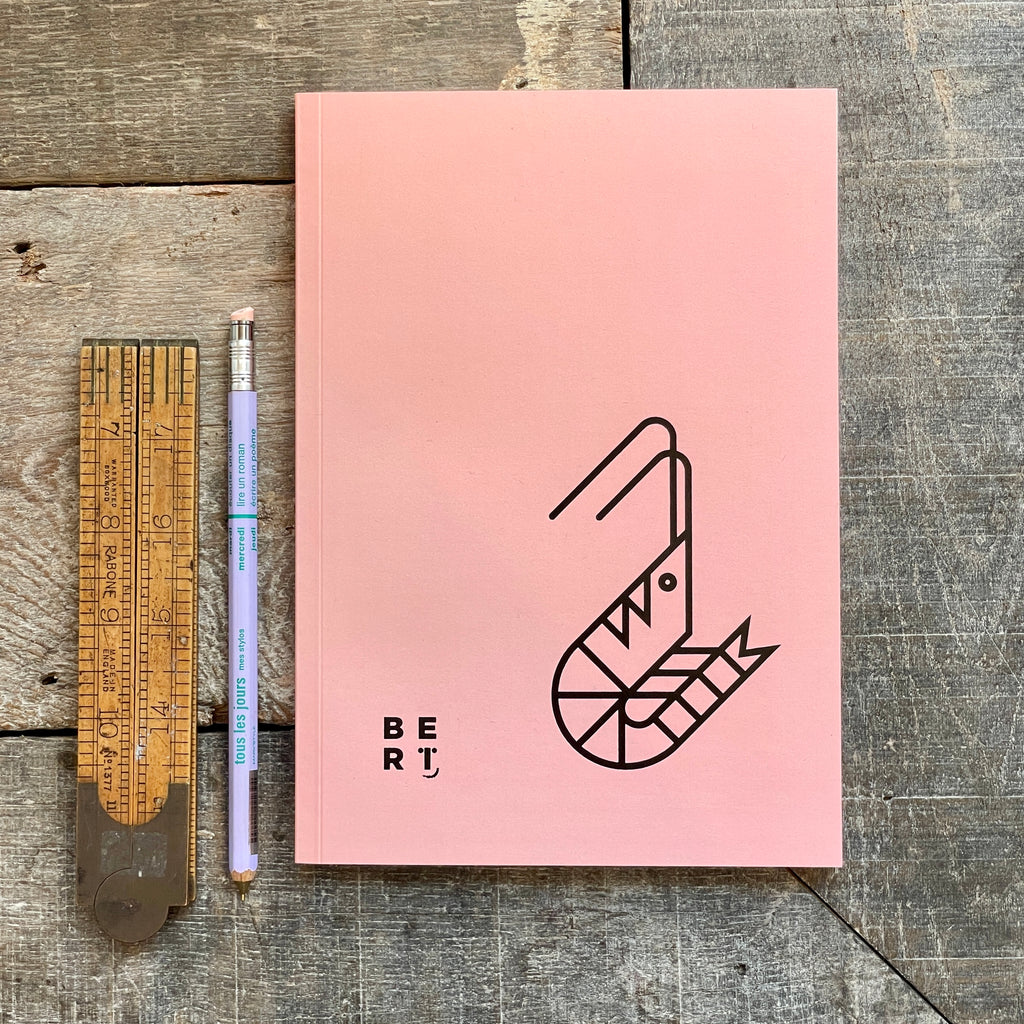 Bert Fowler Shrimp Notebook | A5 100 Plain Pages