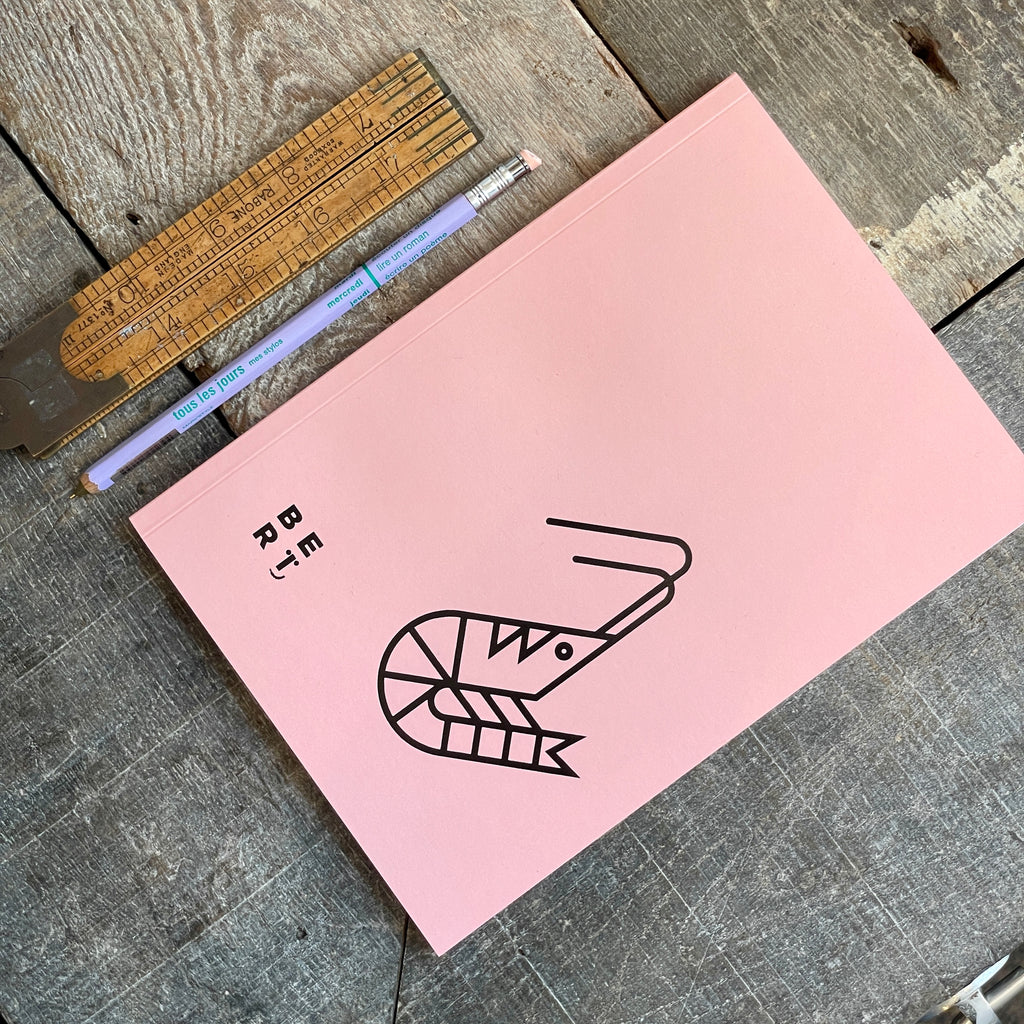 Bert Fowler Shrimp Notebook | A5 100 Plain Pages