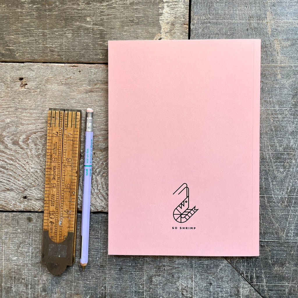 Bert Fowler Shrimp Notebook | A5 100 Plain Pages