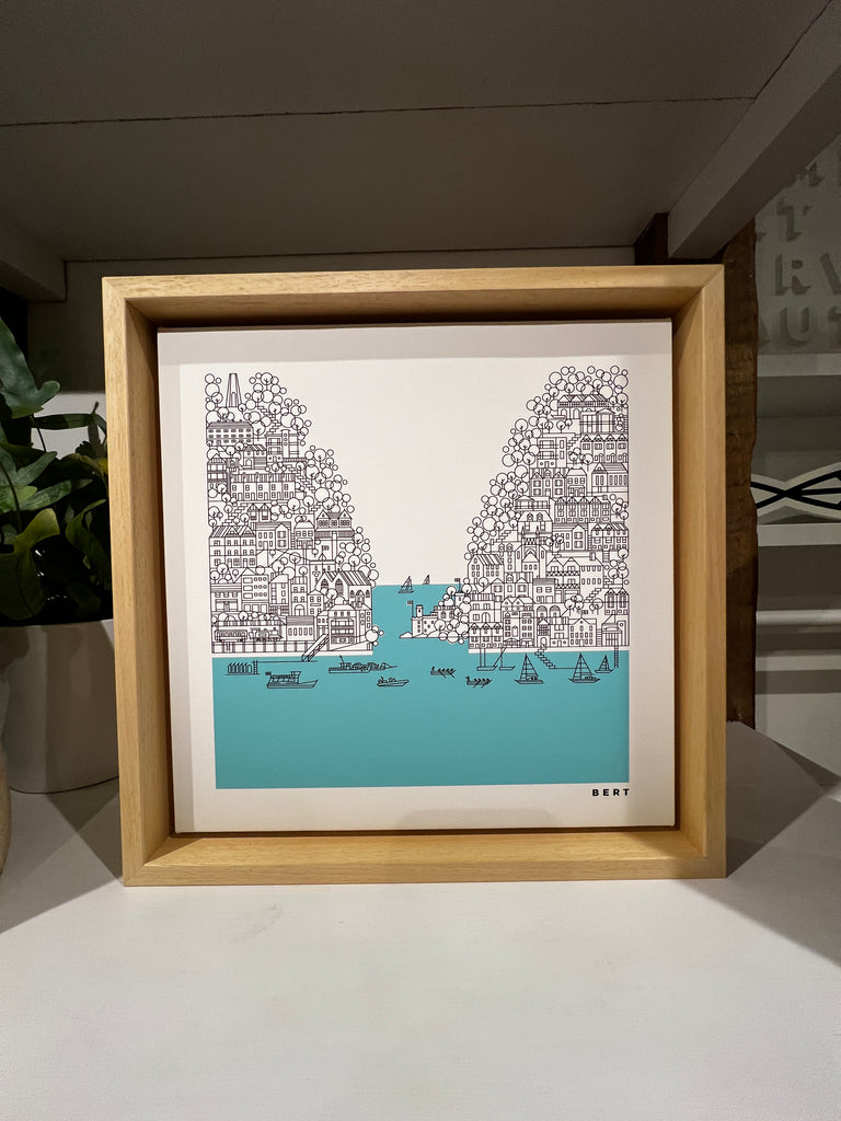 New! Dartmouth to Kingswear| Small Framed Canvas
