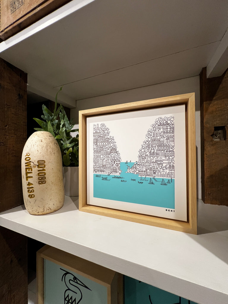 New! Dartmouth to Kingswear| Small Framed Canvas