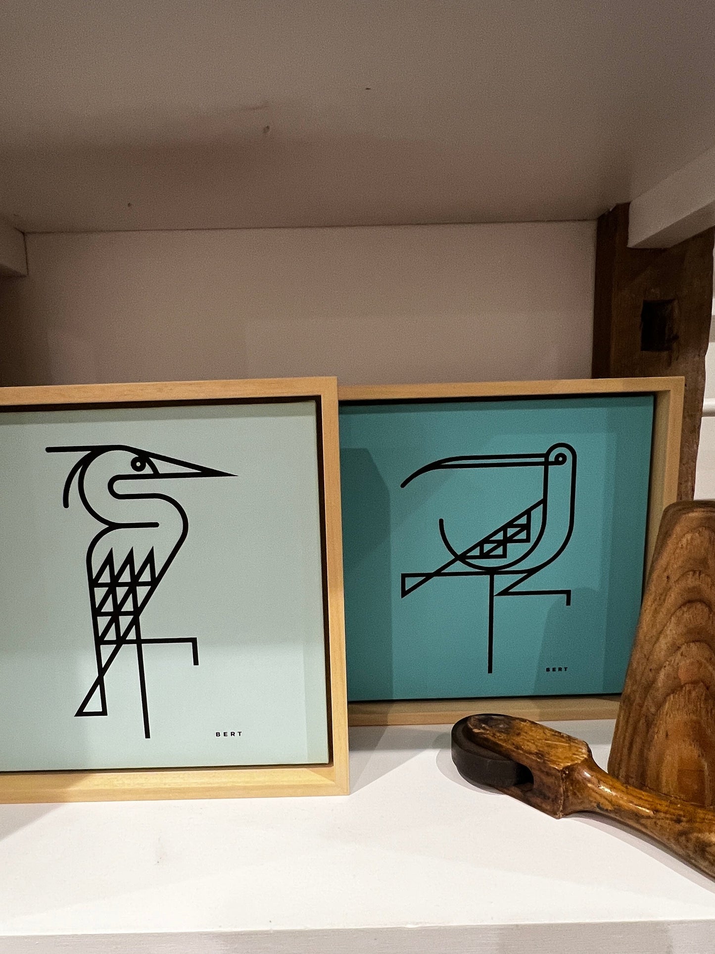 New! Curlew Blue | Small Framed Canvas