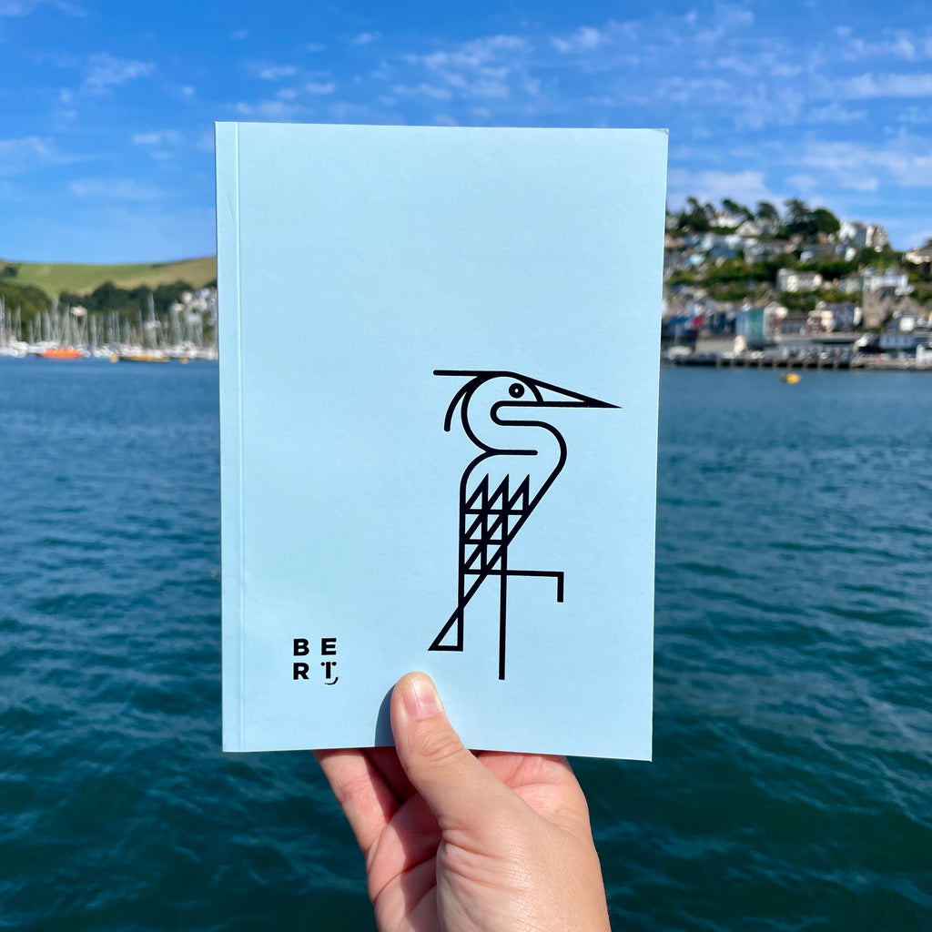 Bert Fowler Heron Notebook | A5 100 Plain Pages