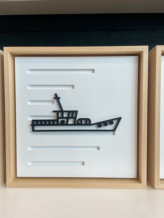 New! Set Sail White - Part 2 | Small Wood Relief