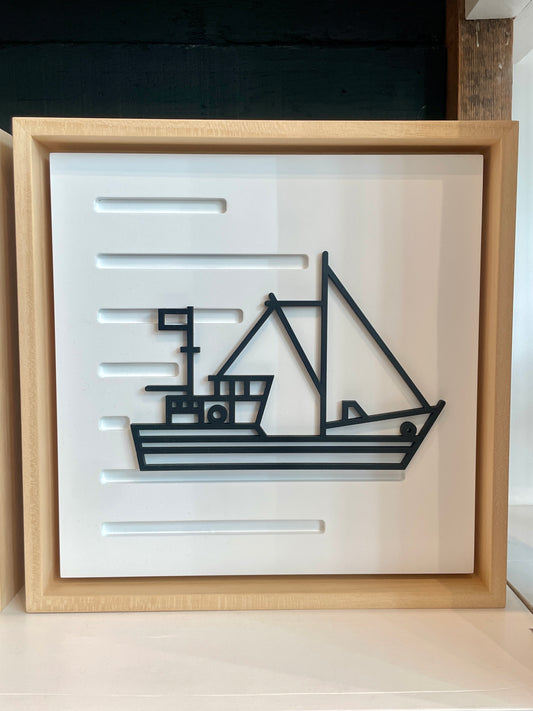 New! Set Sail White - Part 3 | Small Wood Relief