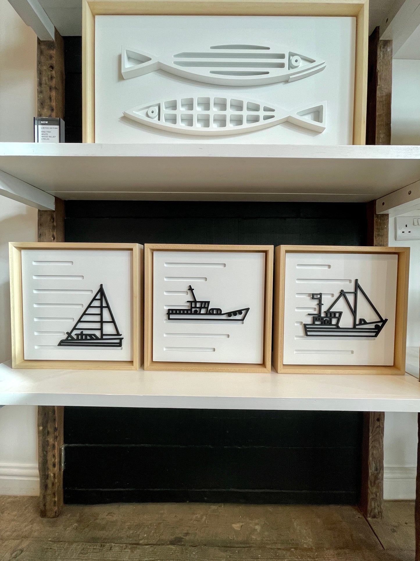 New! Set Sail White - Part 2 | Small Wood Relief