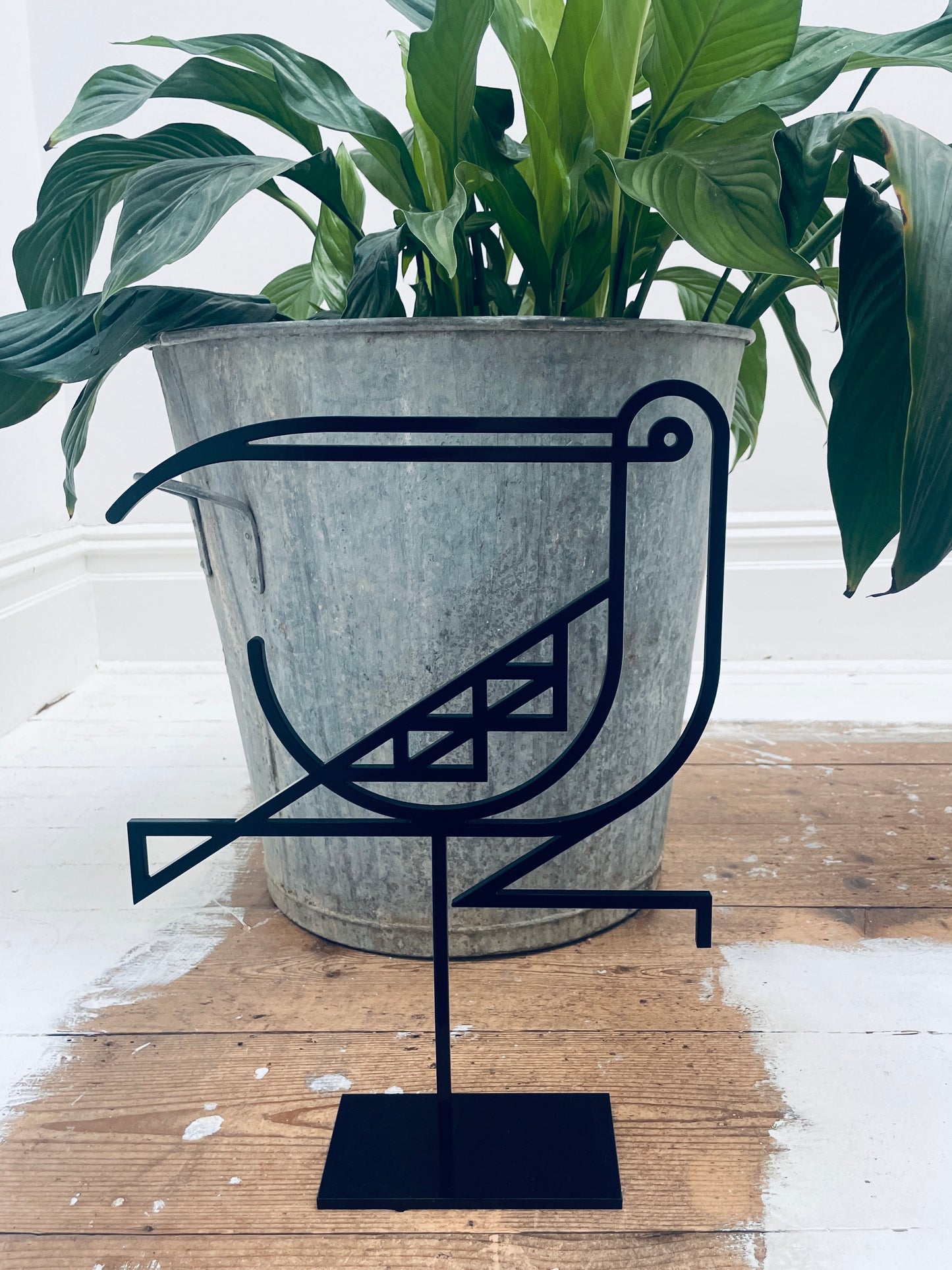 Calling Curlew Line Art Metalwork Sculpture