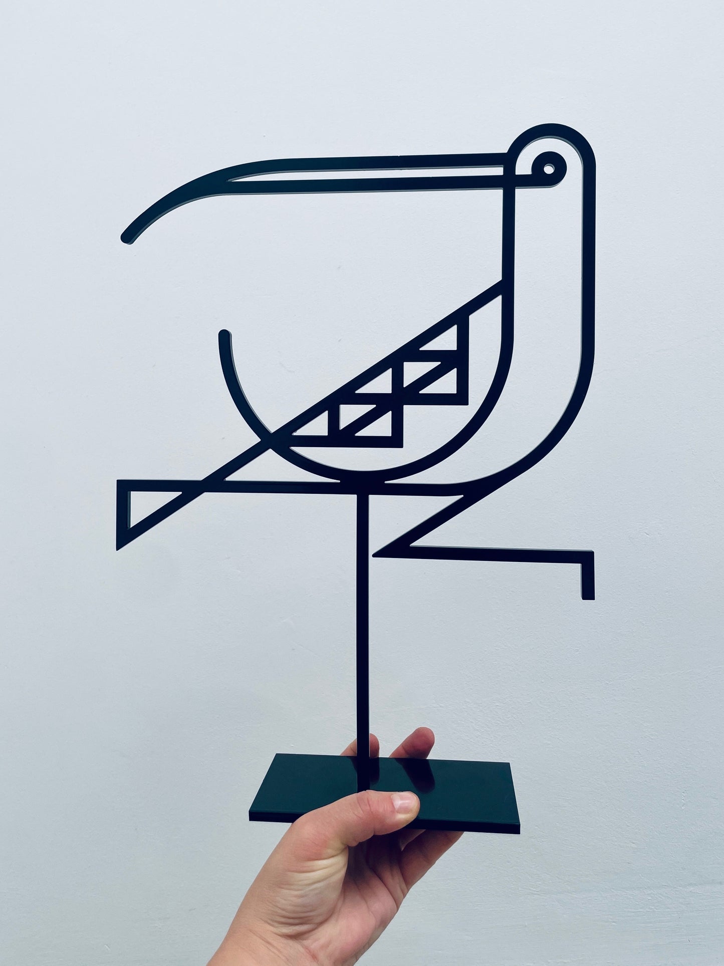 Calling Curlew Line Art Metalwork Sculpture