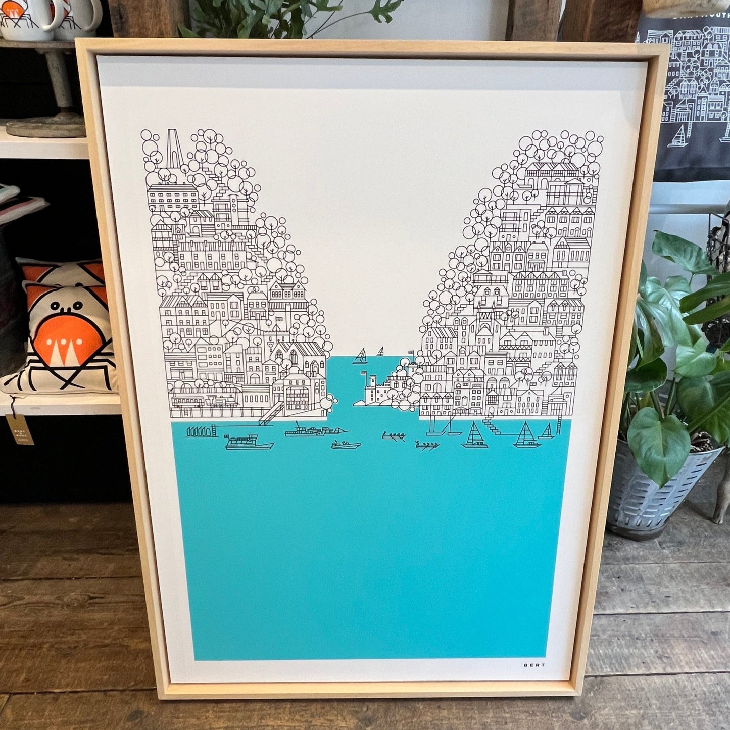 New! Dartmouth to Kingswear | Large Framed Canvas