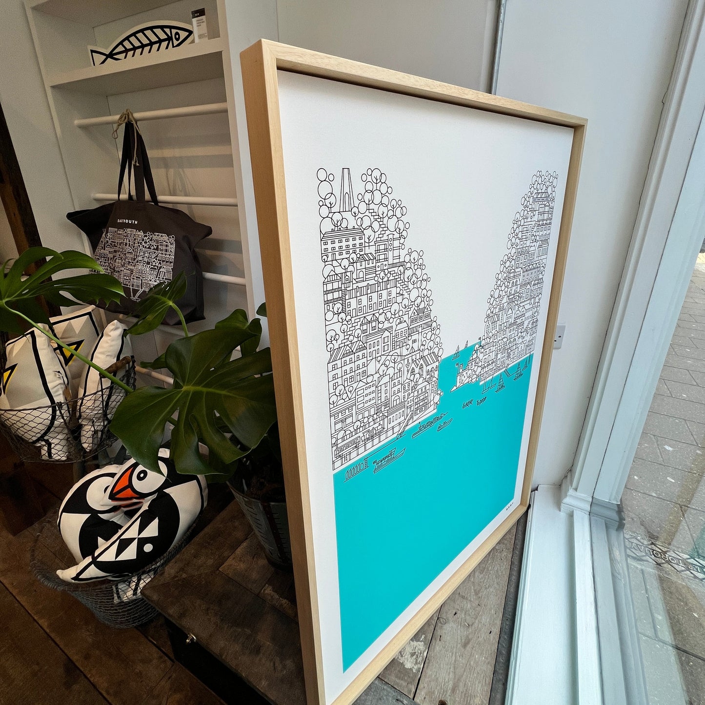 New! Dartmouth to Kingswear | Large Framed Canvas