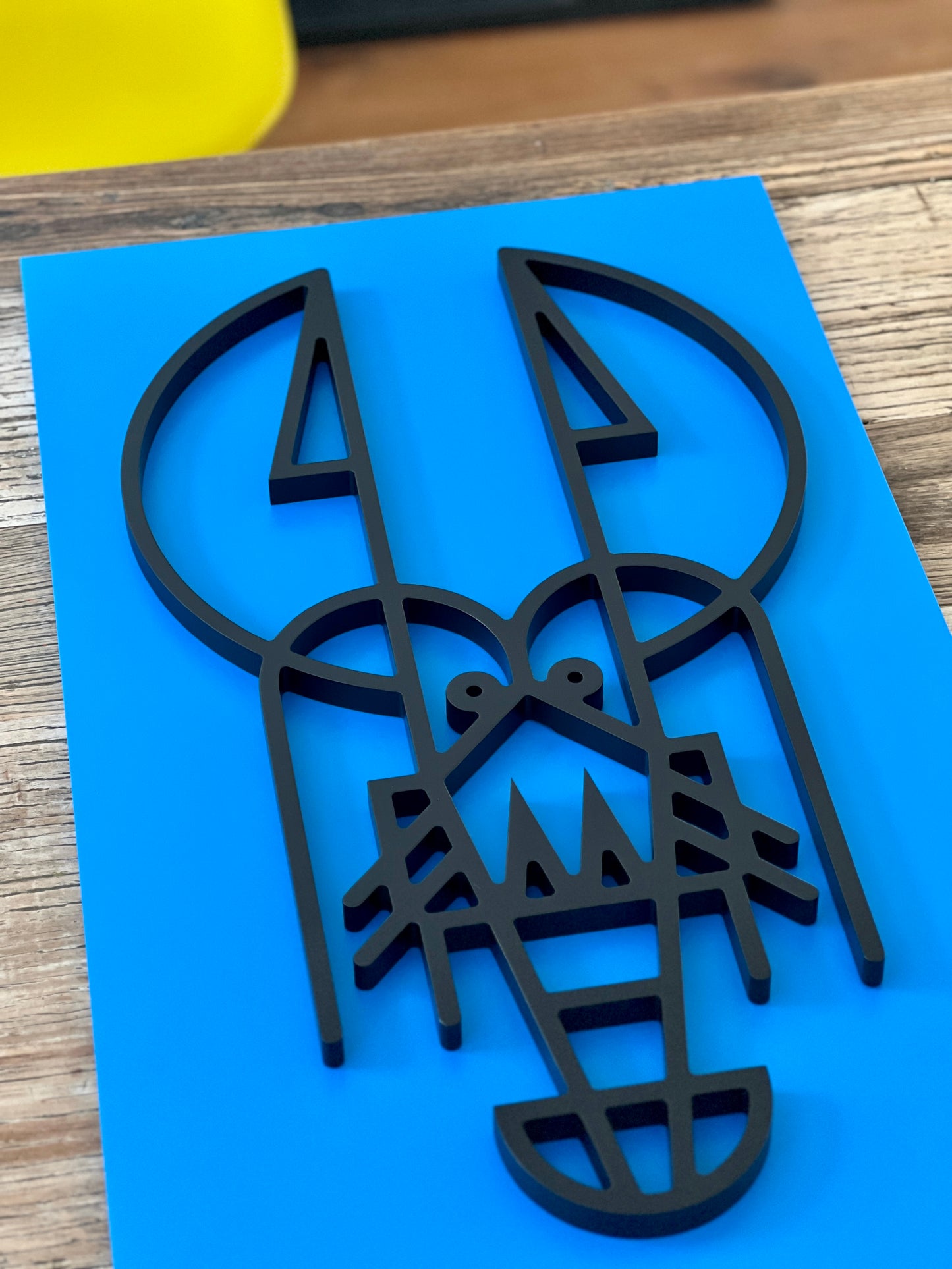 New! Lush Lobster Blue | Wood Relief Art