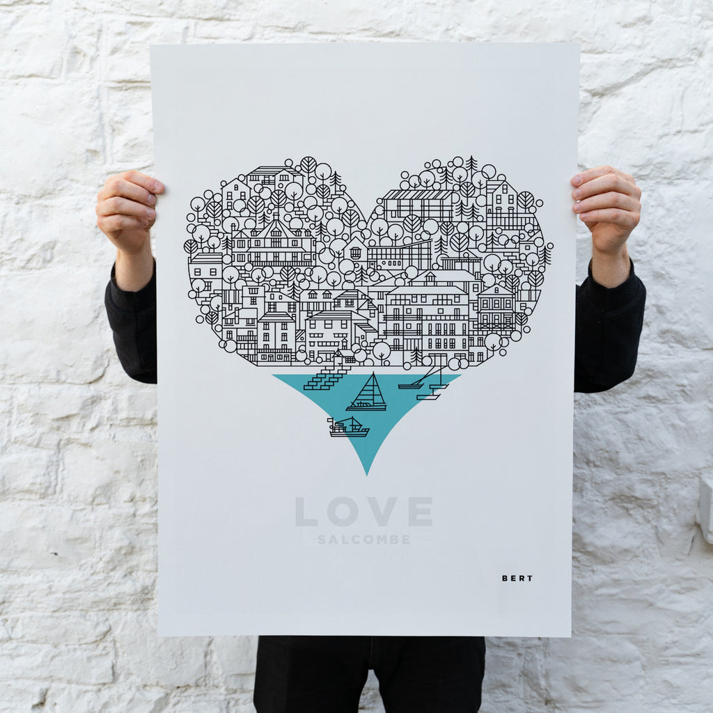 Studio Archive Sale - A1 Love Salcombe Screen Print