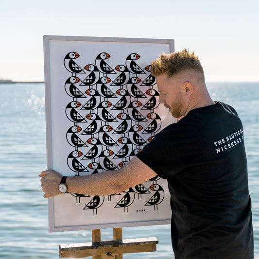 PETITE PUFFIN PATTERN  | OPEN EDITION WALL ART