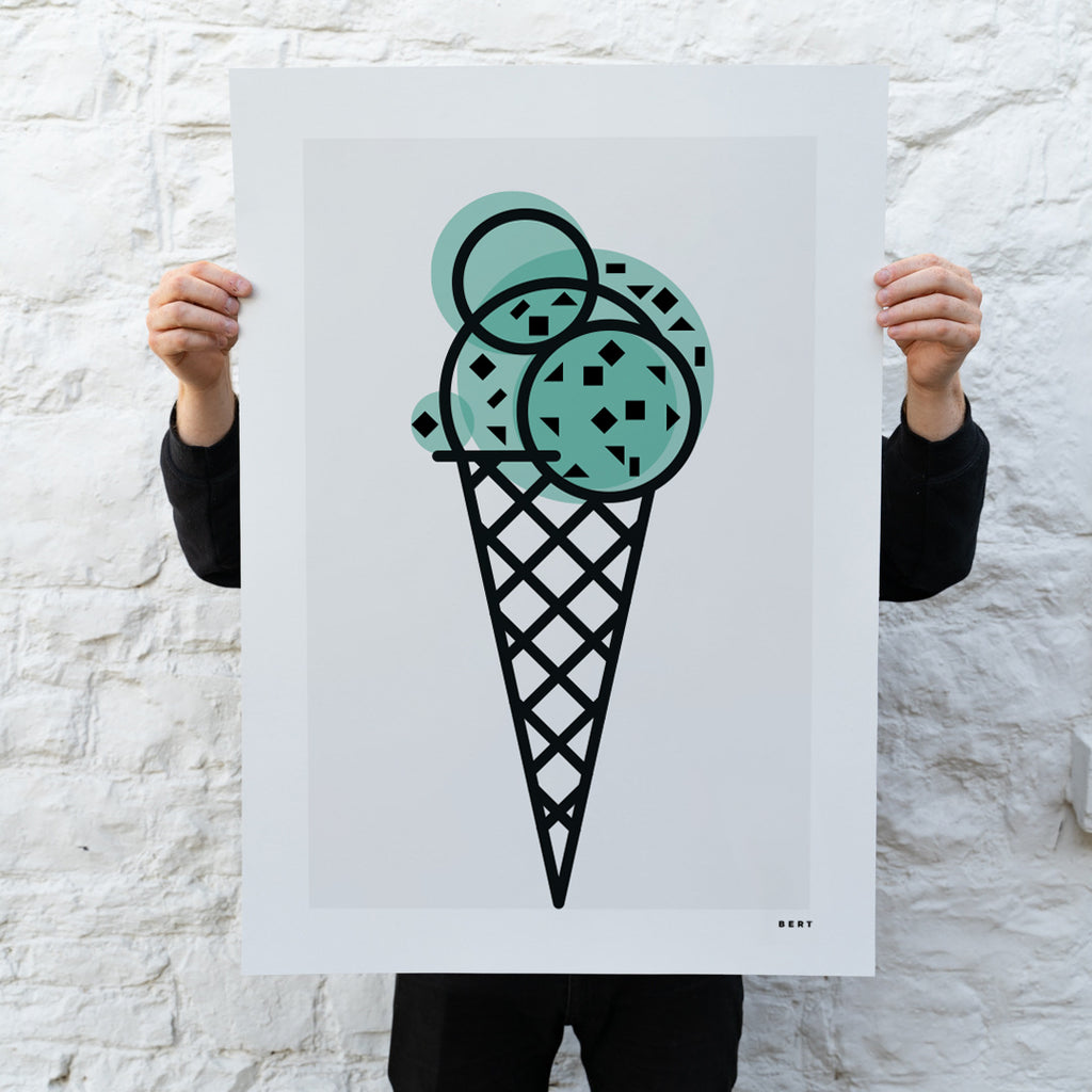 50% Off XL Prints | MInt Choc Chip Ice Cream