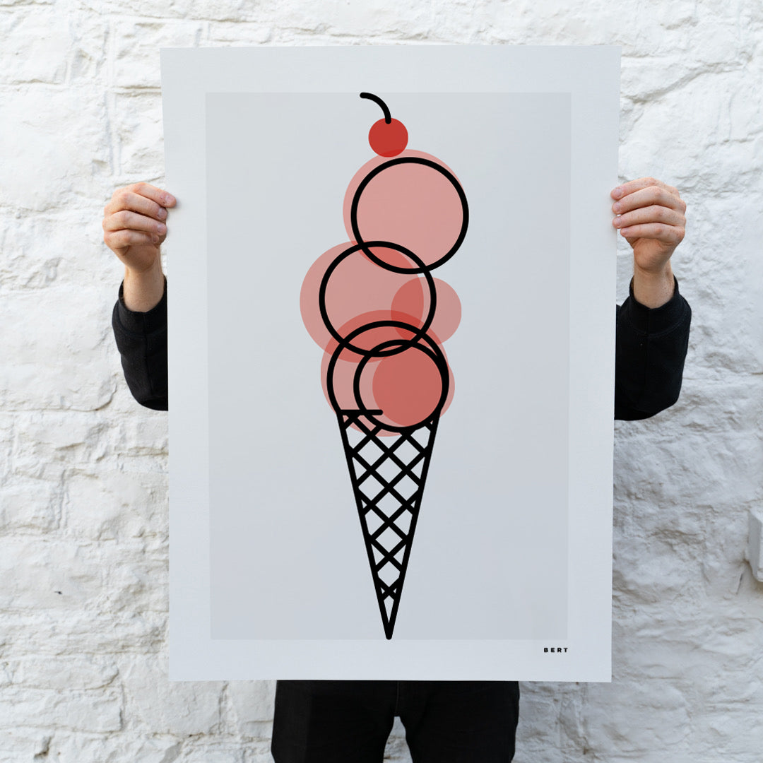 STRAWBERRY ICE CREAM | SPECIAL EDITION WALL ART
