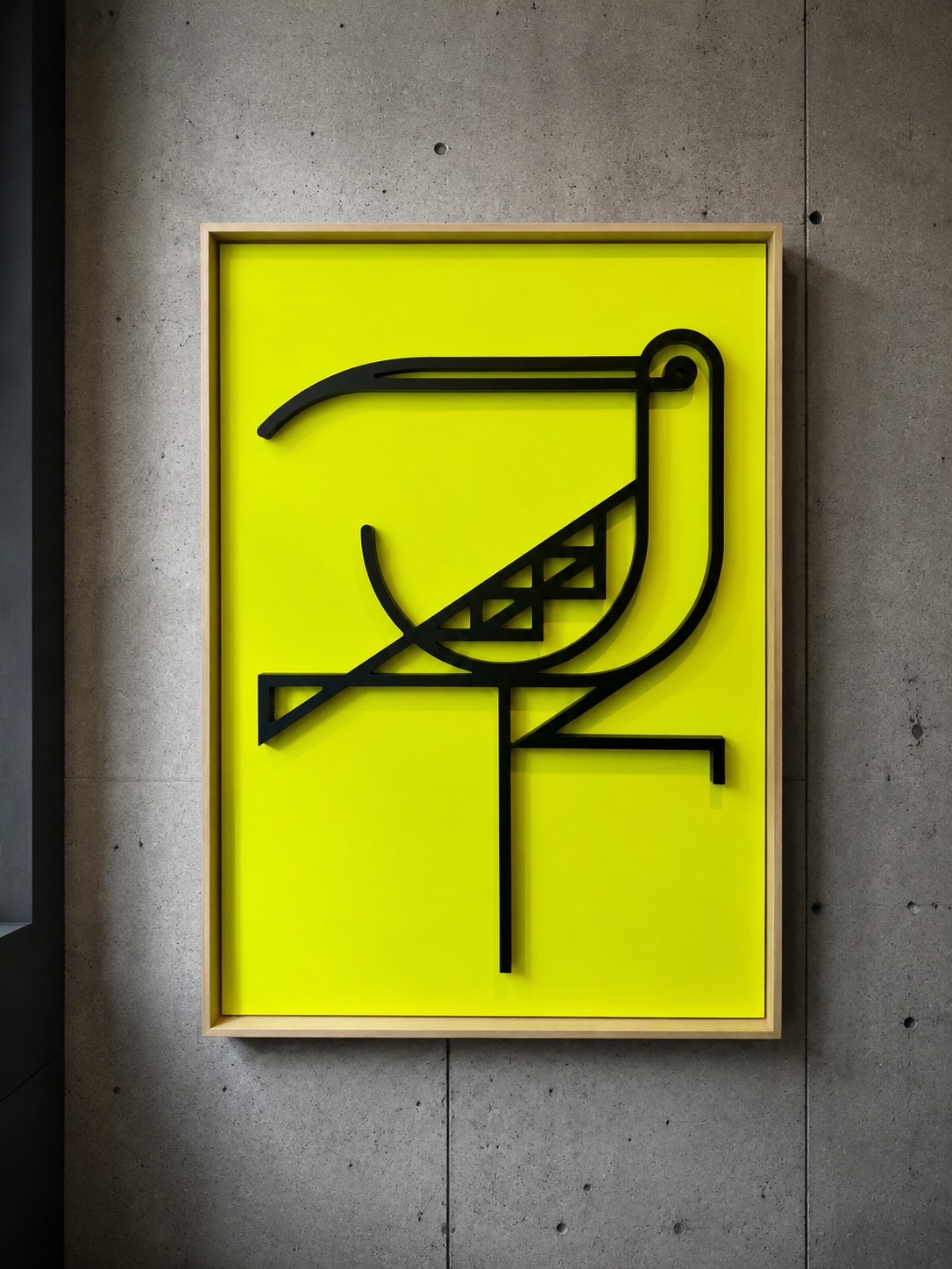 New! Curlew Neon | Wood Relief Art