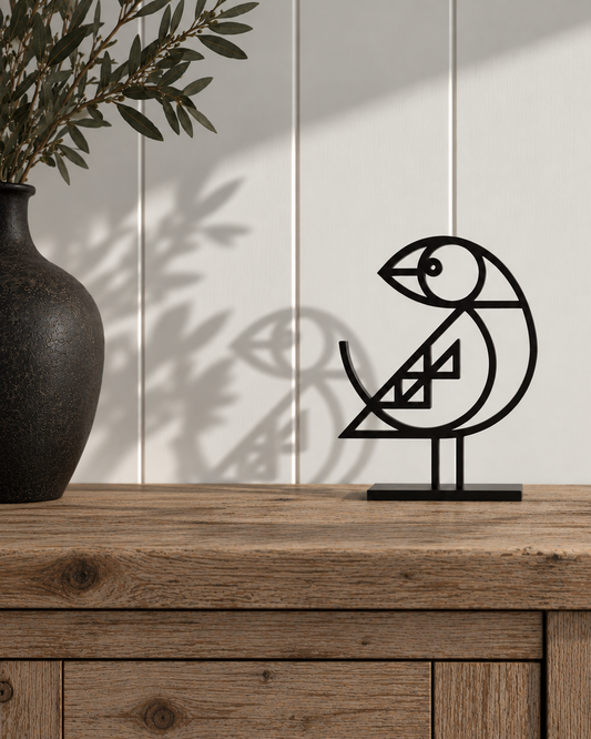 Puffin Sculpture - Black Metalwork by Bert Fowler - Special Edition