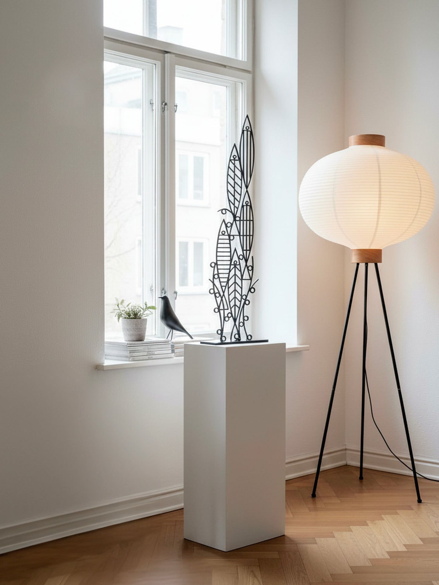 Fish Sculpture Portrait - Black & White Metalwork by Bert Fowler - Limited Edition of 5