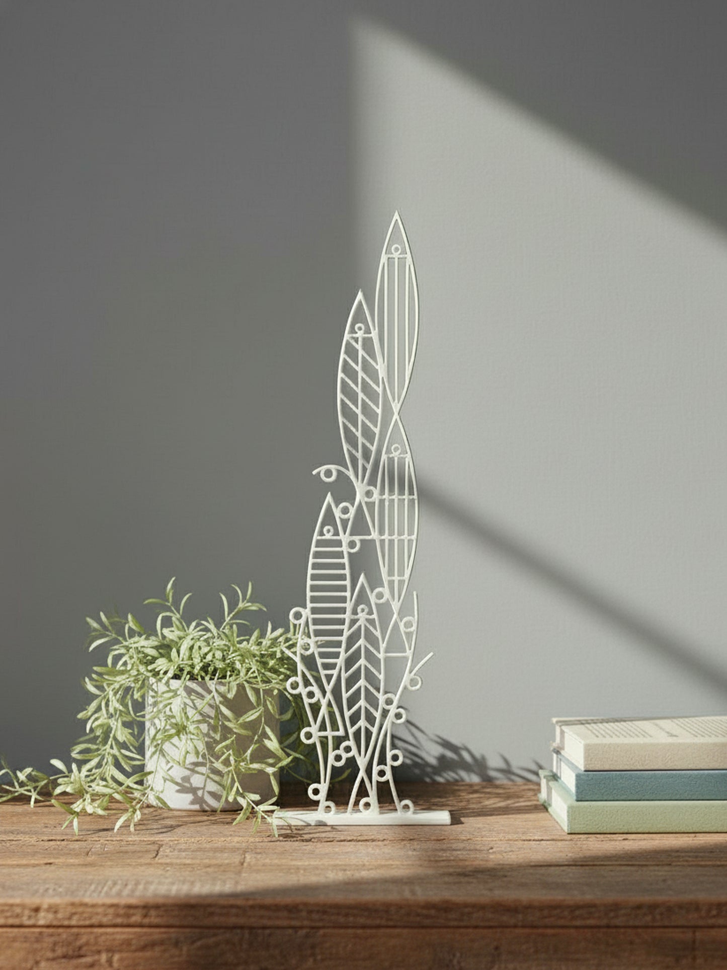 Fish Sculpture Portrait - Black & White Metalwork by Bert Fowler - Limited Edition of 5