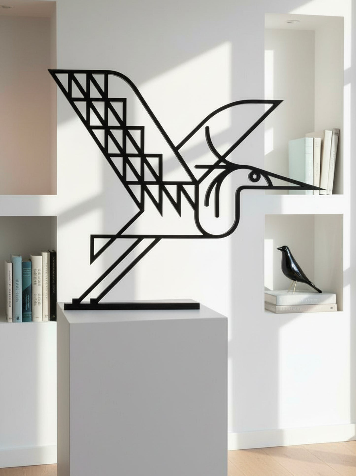 Heron Takes Flight Sculpture - Black Metalwork by Bert Fowler - Special Edition