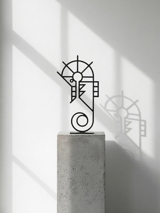 Seahorse Sculpture - Black Metalwork by Bert Fowler - Special Edition