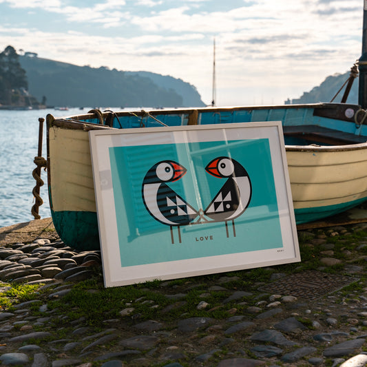 PUFFINS LOVE  | OPEN EDITION WALL ART