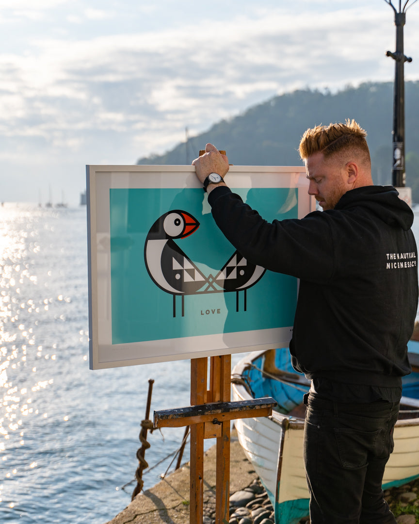 PUFFINS LOVE  | OPEN EDITION WALL ART