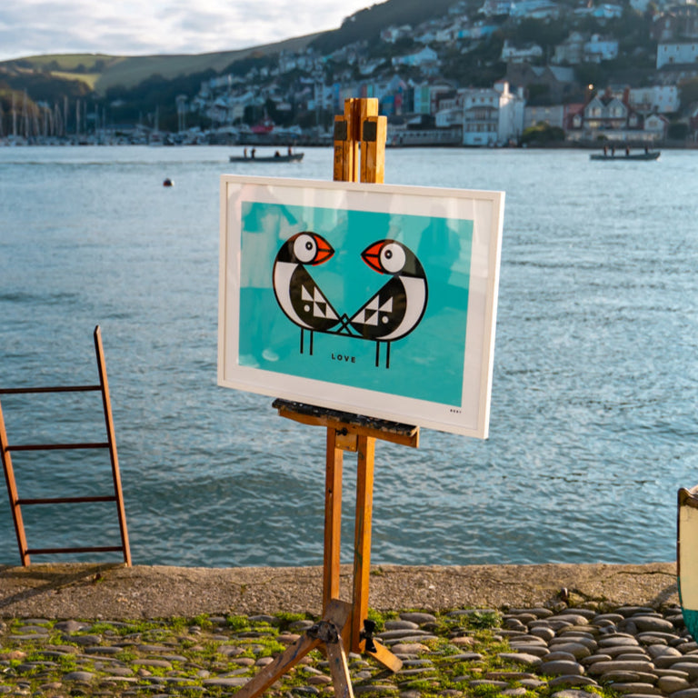 PUFFINS LOVE  | OPEN EDITION WALL ART