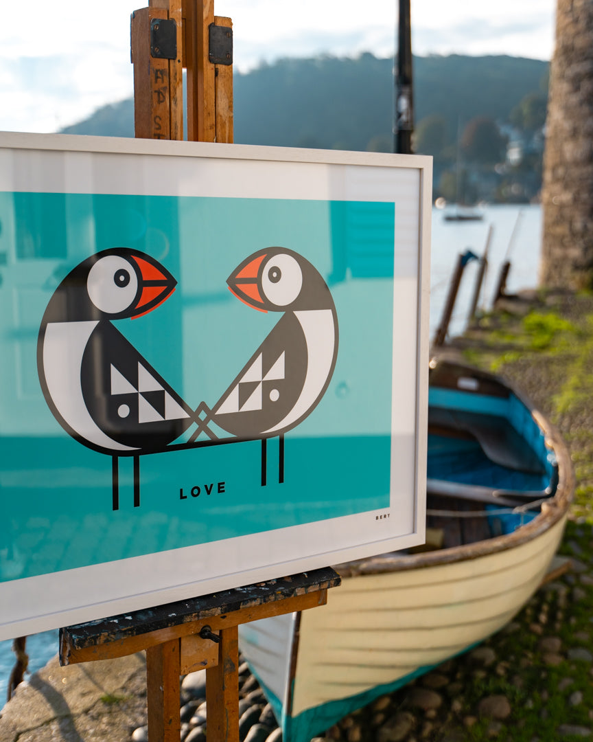 PUFFINS LOVE  | OPEN EDITION WALL ART