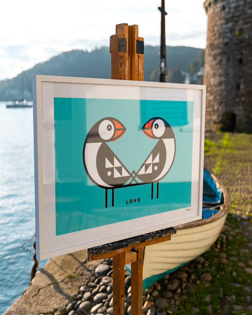 PUFFINS LOVE  | OPEN EDITION WALL ART