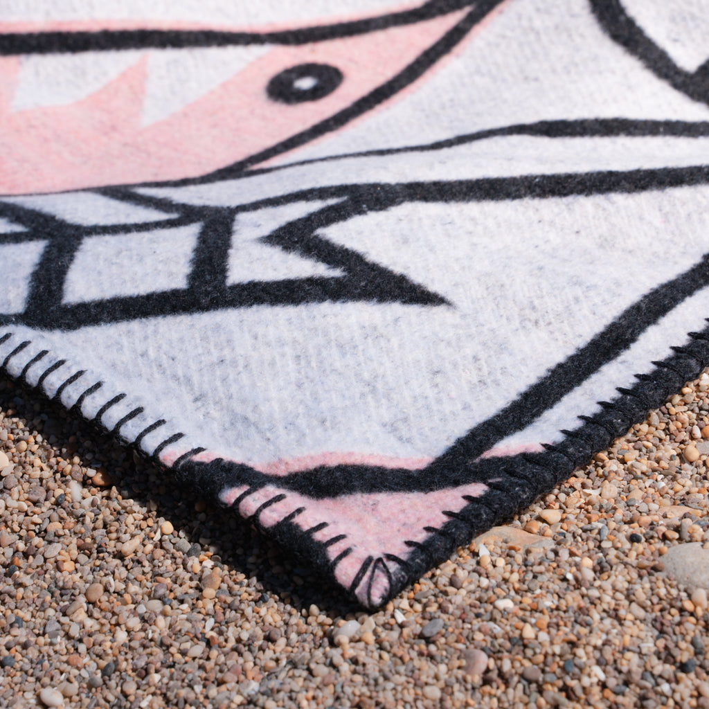 So Shrimp Pink Recycled Cotton Blanket Throw