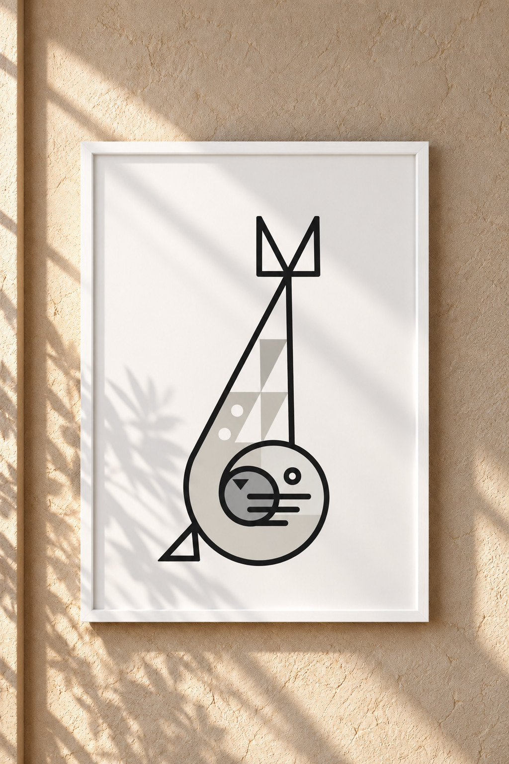 Seal on White Framed Art Print