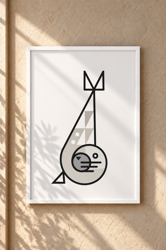 Seal on White Framed Art Print