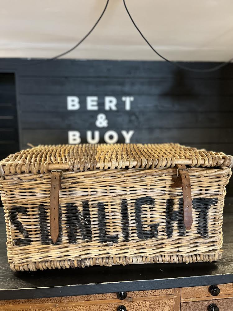 *NEW* CURATED BY BERT | LARGE VINTAGE WICKER SUNLIGHT BASKET