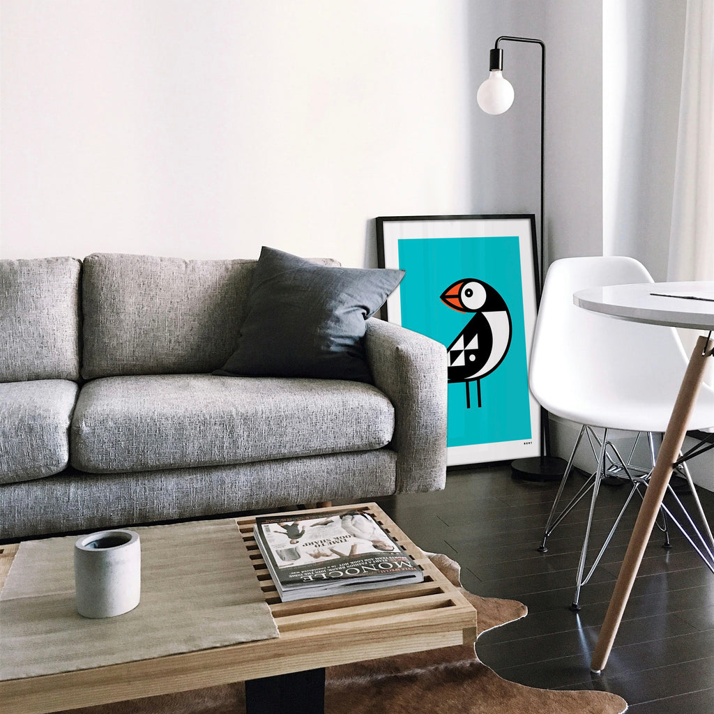 New! The Puffin on Blue | SPECIAL EDITION WALL ART