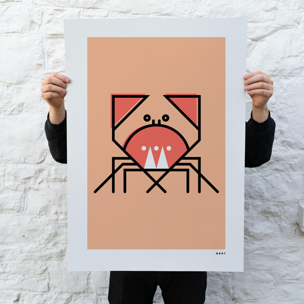 50% Off XL Prints | Crab on Orange