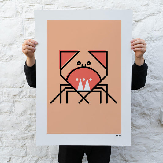New! The Crab on Orange | SPECIAL EDITION WALL ART