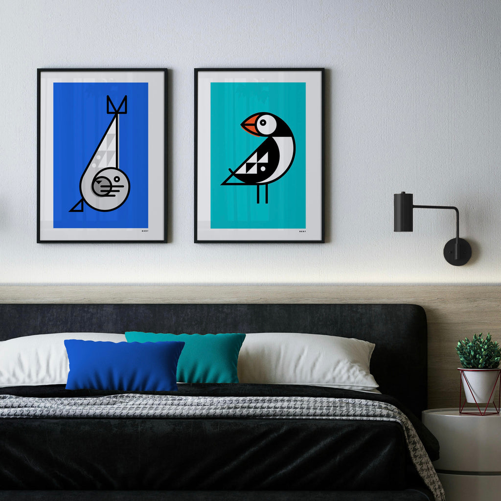 New! The Puffin on Blue | SPECIAL EDITION WALL ART