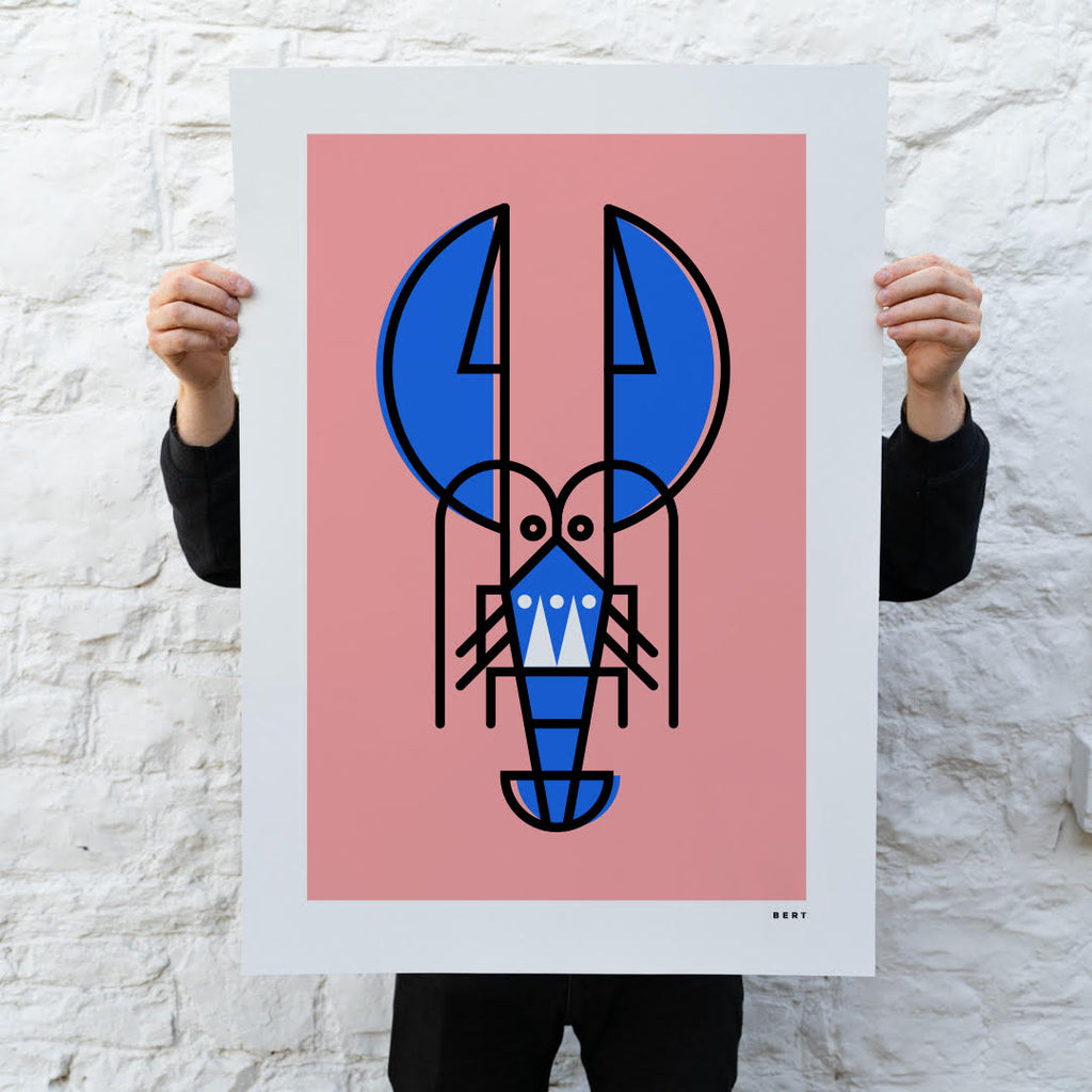 New! The Lobster on Pink | SPECIAL EDITION WALL ART