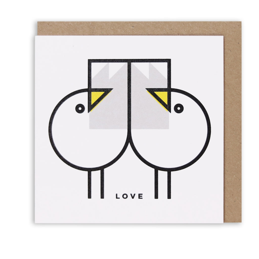BERT & BUOY GREETING CARD GREAT GULLS LOVE BIRDS