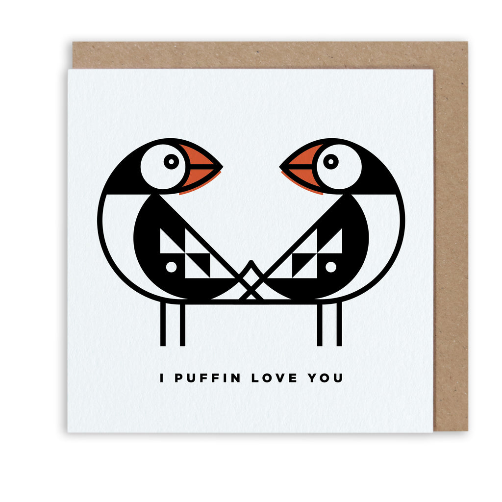 BERT & BUOY GREETING CARD I PUFFIN LOVE YOU