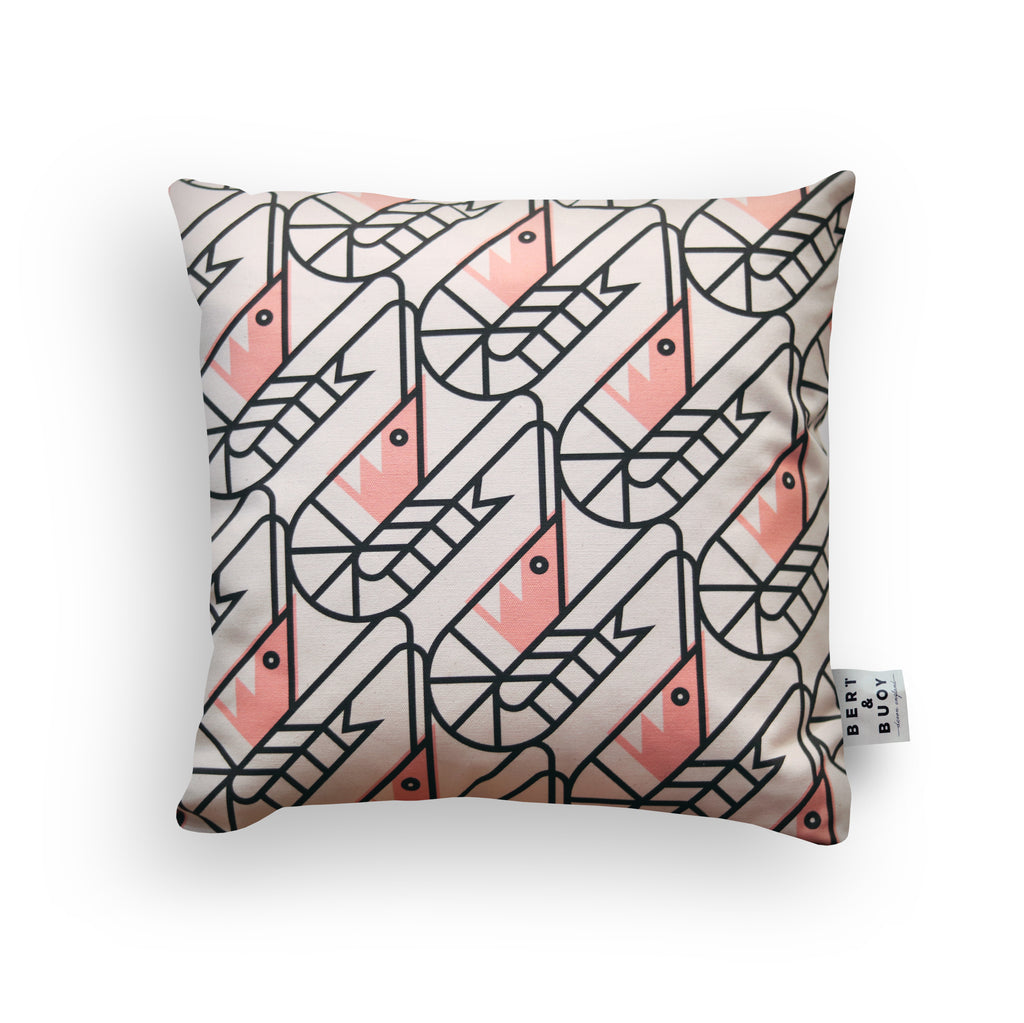 Shrimp Pattern Square Cushion