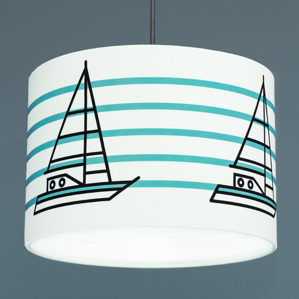 BERT & BUOY DRUM LIGHT & CEILING SHADE SET SAIL