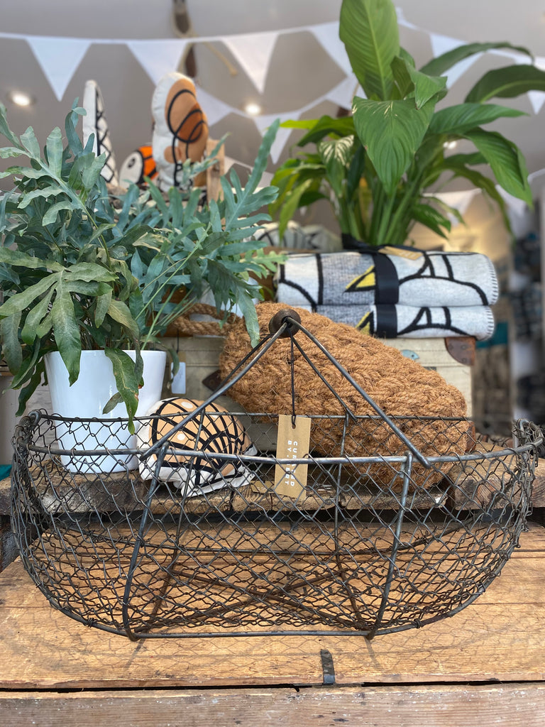 *NEW* CURATED BY BERT | VINTAGE GALVANISED OYSTER BASKET