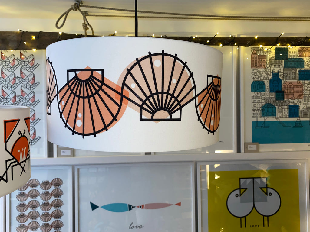 BERT & BUOY DRUM LIGHT & CEILING SHADE SCALLOP
