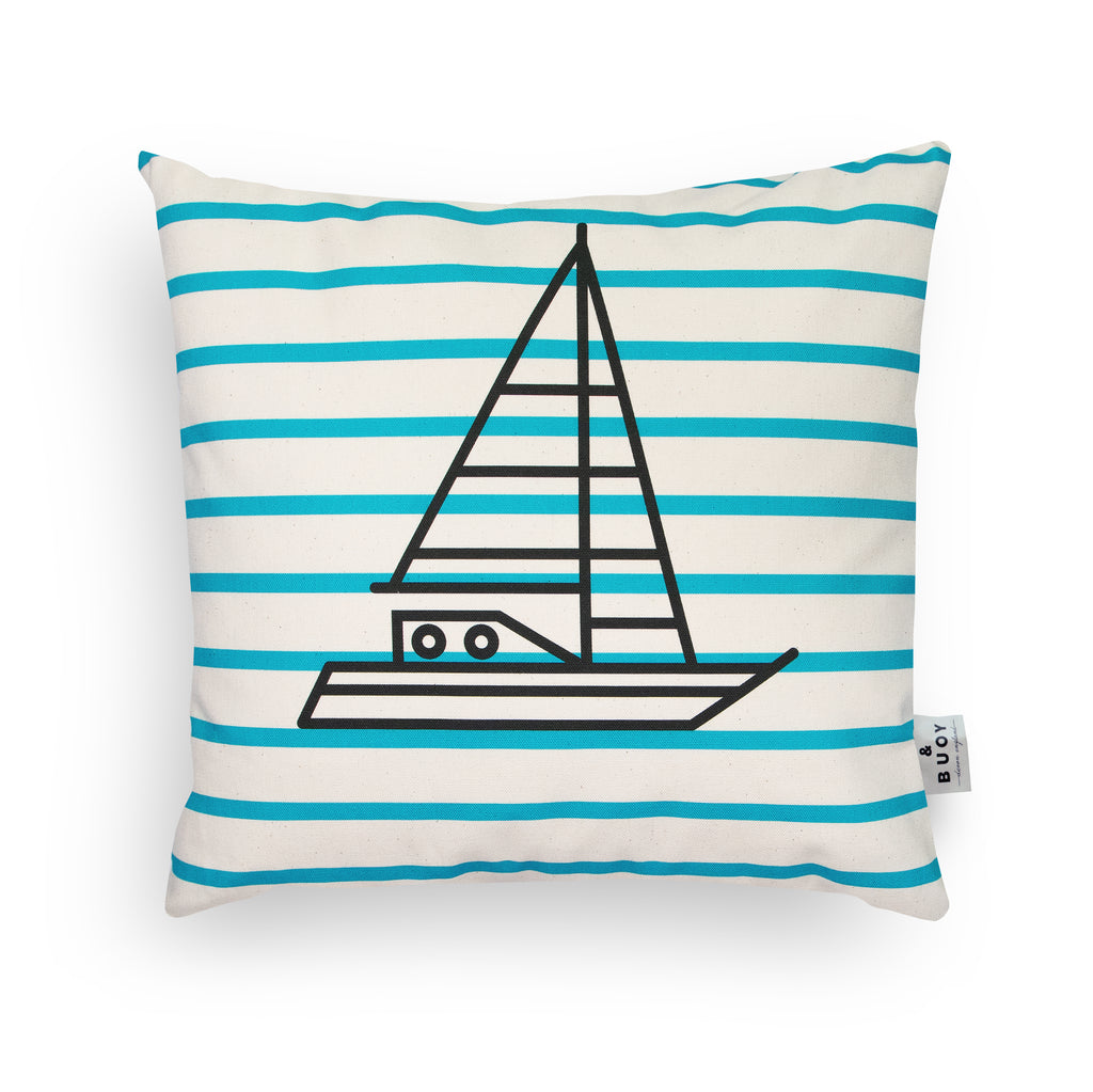 COASTAL CUSHION SET SAIL | BERT & BUOY