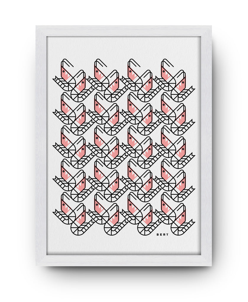 So Shrimp Pattern  | OPEN EDITION WALL ART