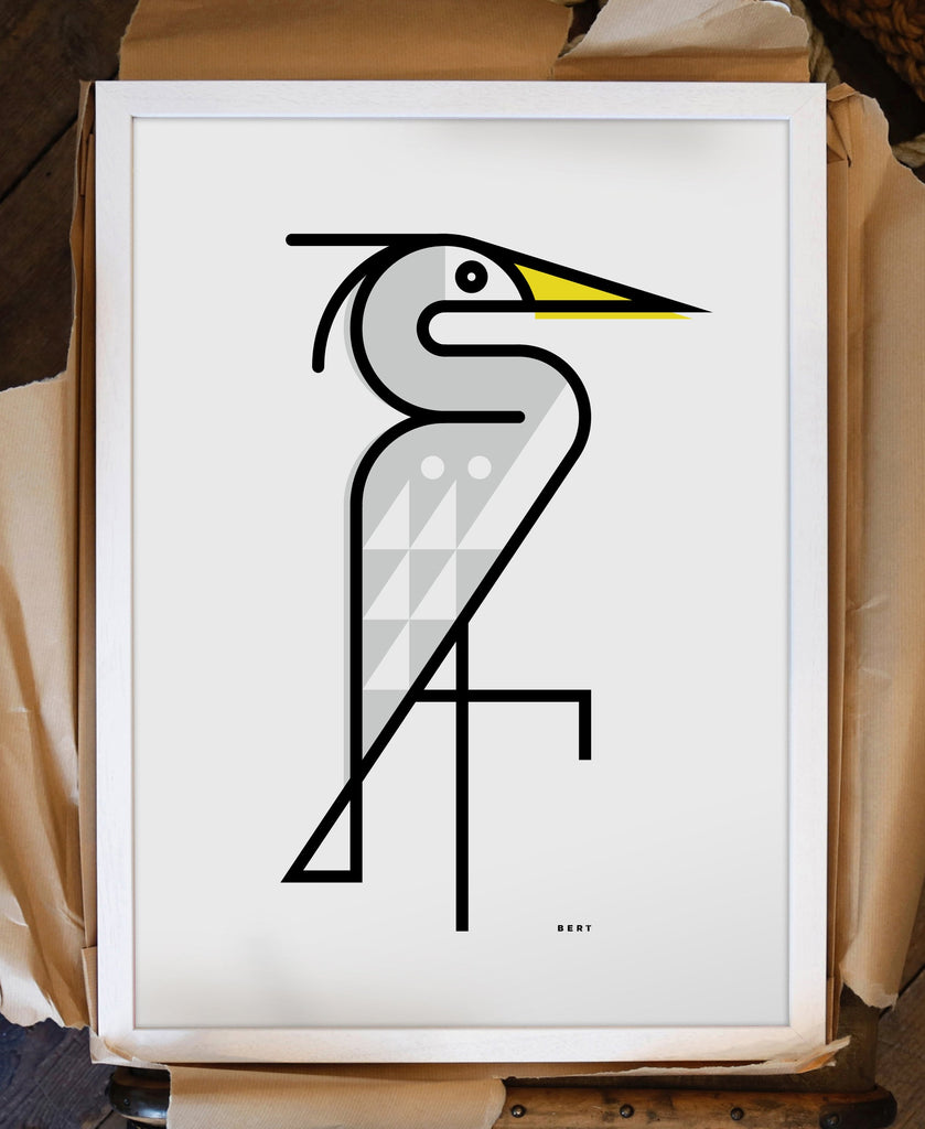 *NEW BERT & BUOY WALL ART | HANDSOME HERON *LIMITED EDITION*