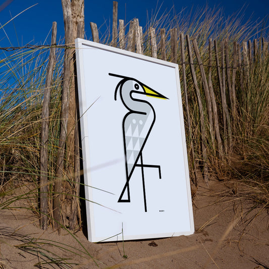 HANDSOME HERON | LIMITED EDITION WALL ART